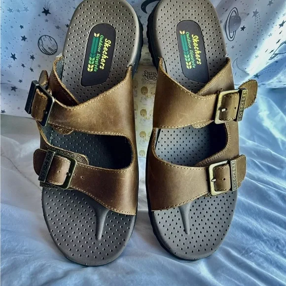 Skechers Reggae Jammin Outdoor Lifestyle Women Size 10 Brown Buckle Sandals - Picture 7 of 7
